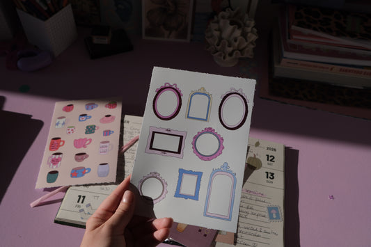 Planche stickers A5 | Frames