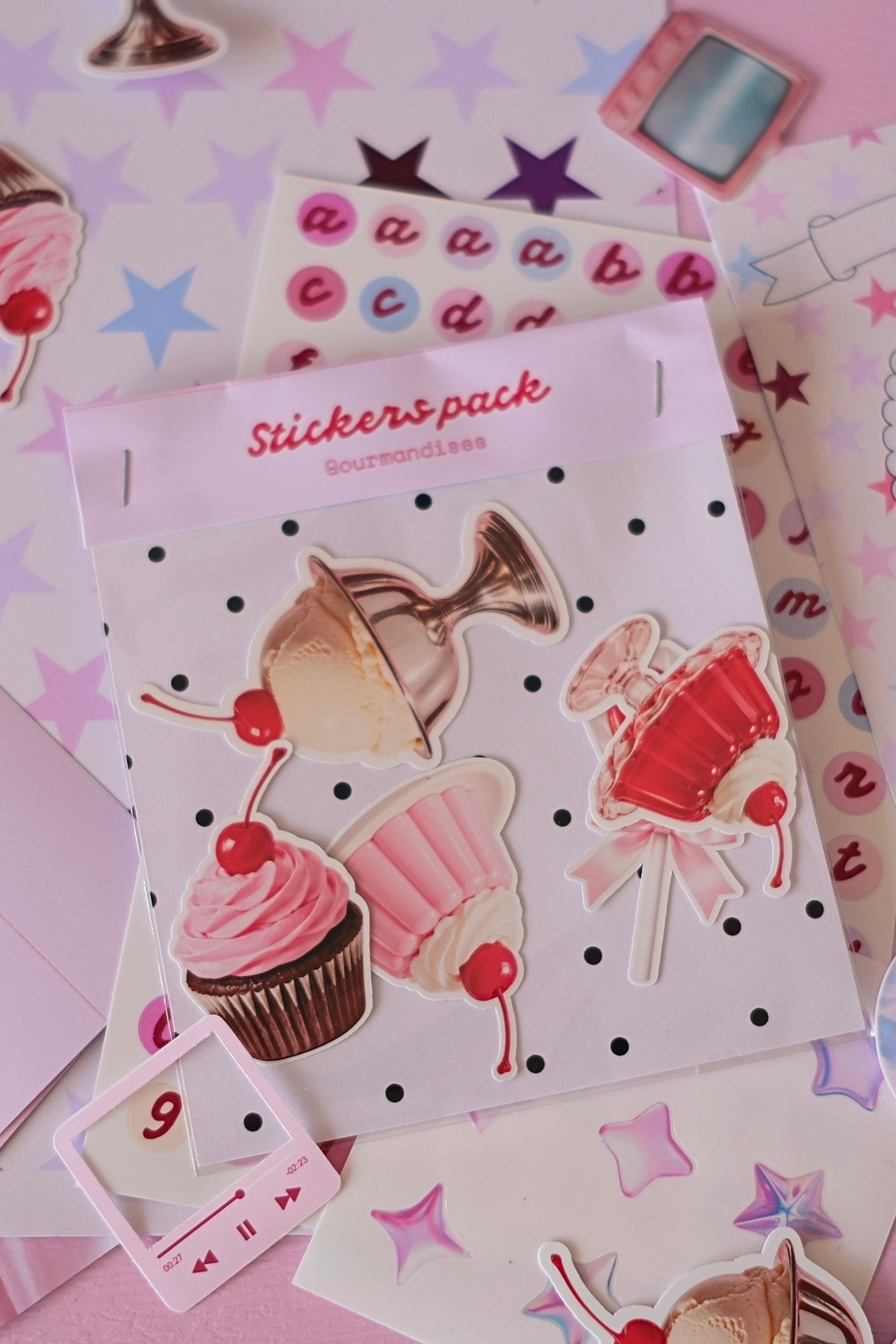 Stickers Pack | Lot de 5 stickers "Gourmandises"