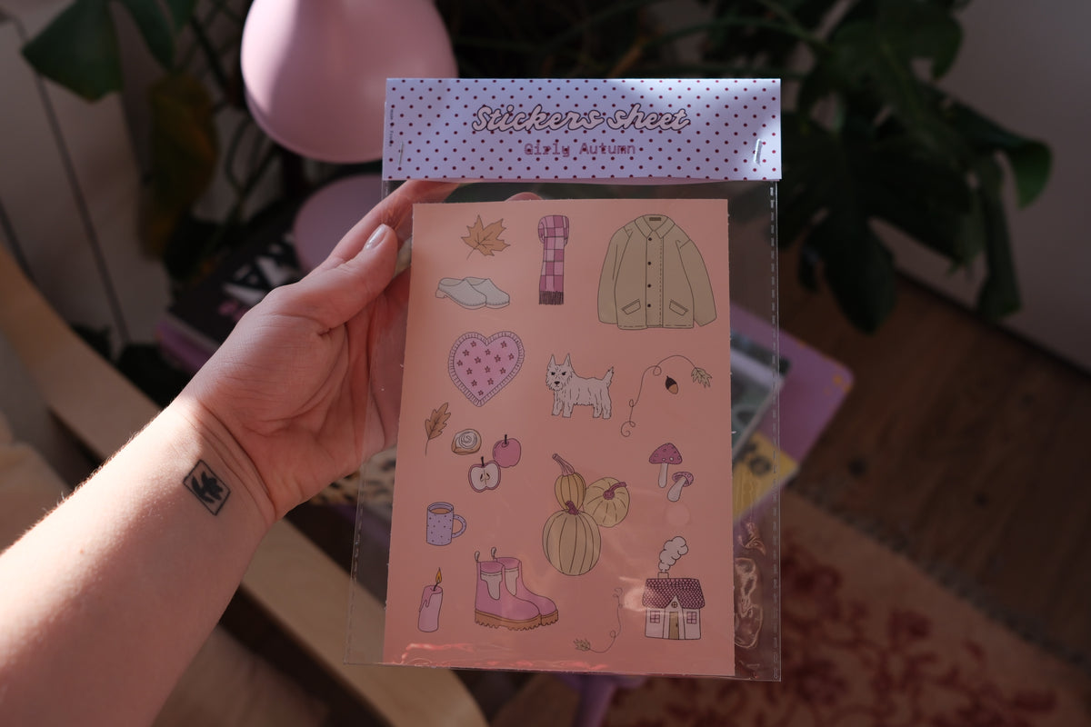 Planche stickers A5 | Girly Autumn