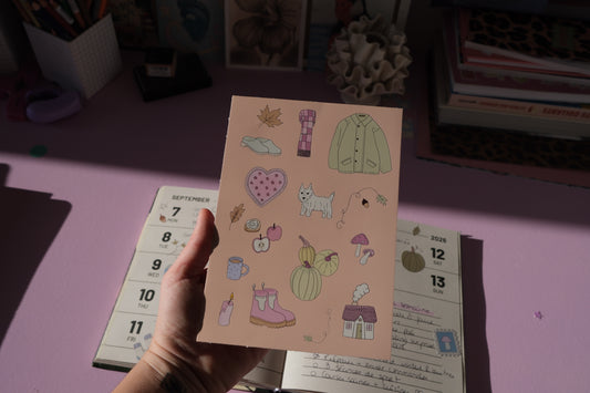 Planche stickers A5 | Girly Autumn