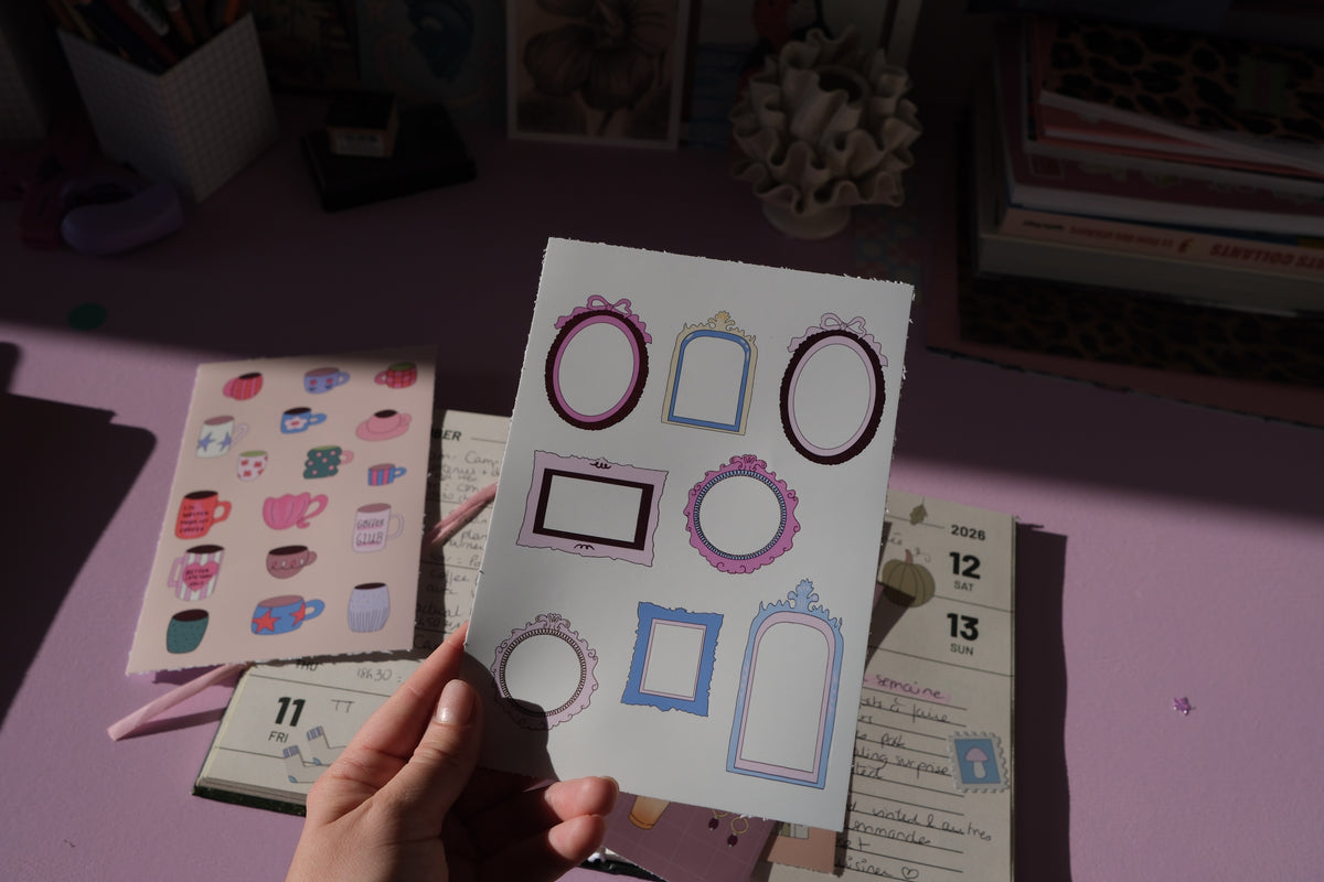 Planche stickers A5 | Frames