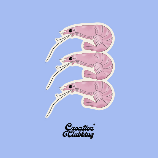 Sticker individuel |  Le trio de crevettes