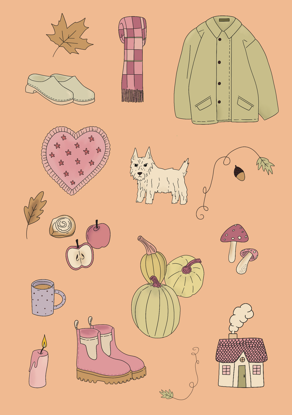 Planche stickers A5 | Girly Autumn
